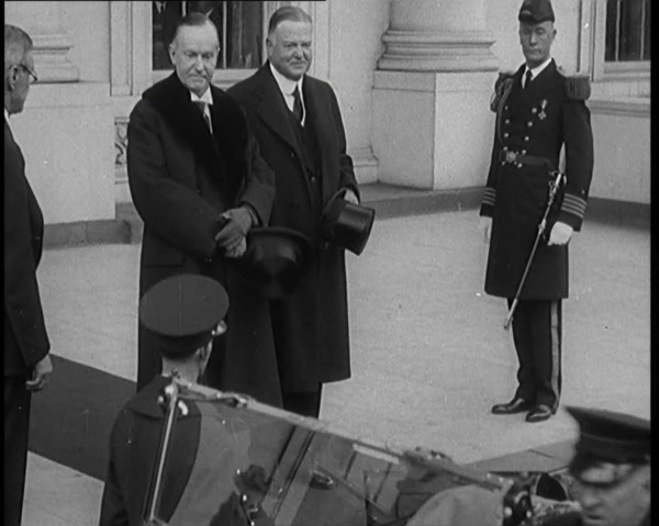 Former President Calvin Coolidge and President Herbert C Hoover at the Inauguration of..., 1929. Creator: British Pathe Ltd.