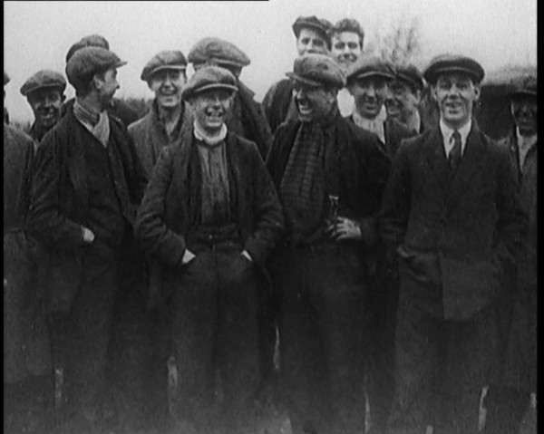 Group of Miners Posing for the Camera, 1929. Creator: British Pathe Ltd.