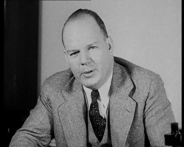 Male American Civilian Giving Expert Analysis in Court During the Lindbergh's Kidnapping Case...1930 Creator: British Pathe Ltd.