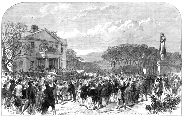 Christening of the Manchester and Salford Lifeboat in Peel Park, Salford, 1868.  Creator: C. R..