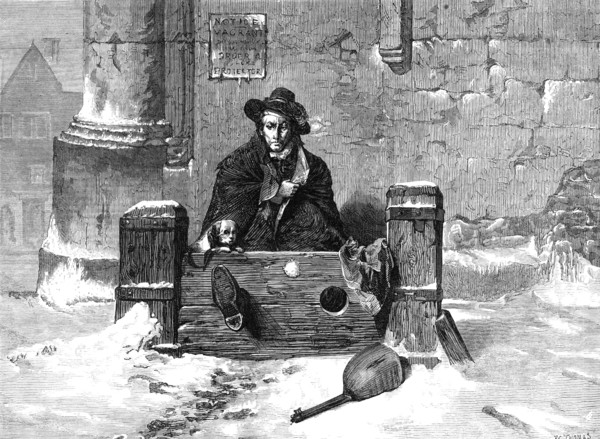 Left Out In The Cold, by J. Ritchie,...the Winter Exhibition at the French Gallery, Pall-Mall,1869 Creator: W Thomas.