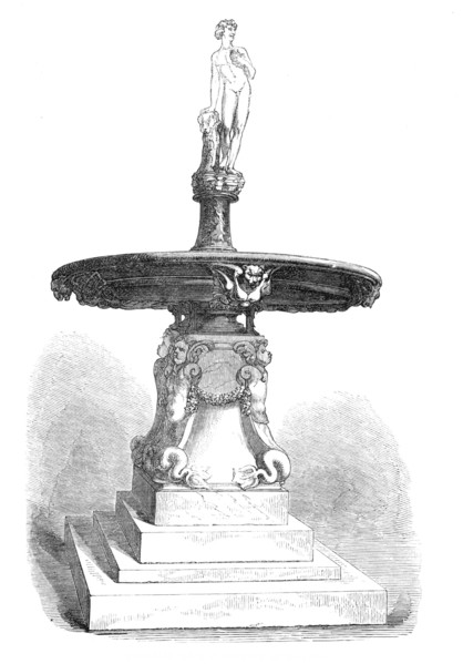 Art Collections in the South Kensington Museum: fountain with statuette of Bacchus, 1869. Creator: Unknown.