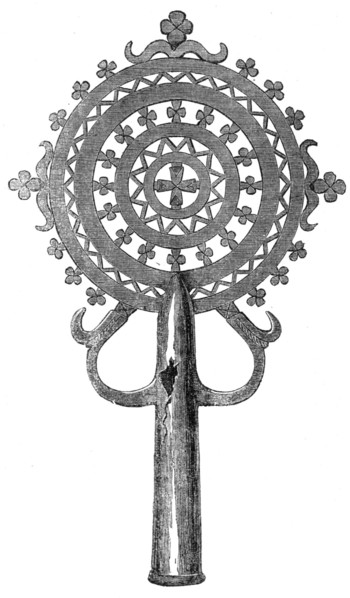Cross used in processions, 1868. Creator: Unknown.
