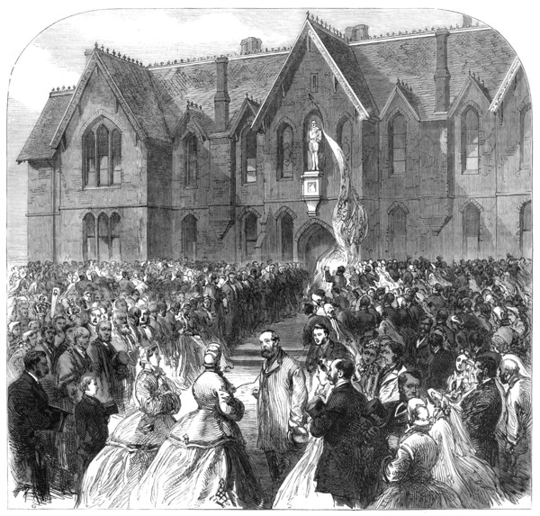 Opening of the Albert Infirmary...the statue of the late Prince Consort, Bishops Waltham..., 1865. Creator: Unknown.