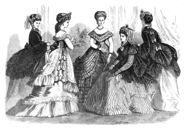 Paris fashions for May, 1869. Creator: Unknown.