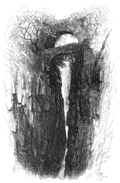 The Devon Valley Railway in Scotland: the Rumbling Brig, 1869. Creator: Unknown.