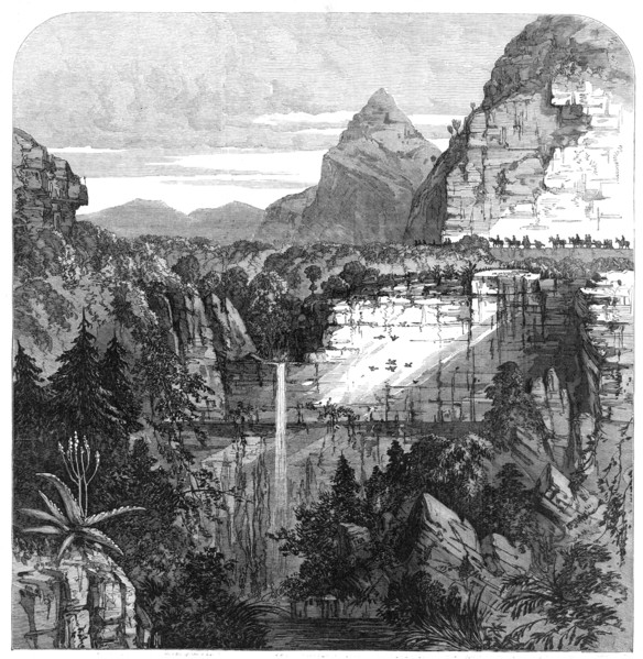 The Expedition to Abyssinia: waterfall on the Mai Muna, near Senafe, 1868. Creator: Unknown.
