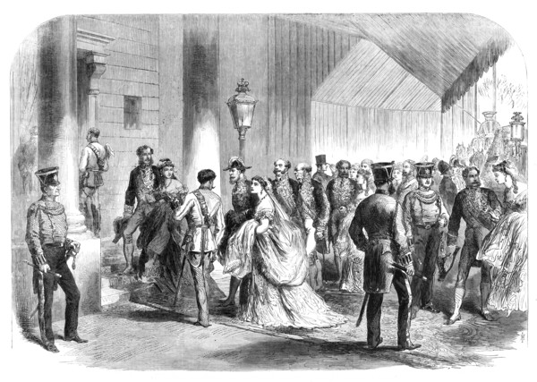 The Queen's Drawingroom: the Ambassadors' Entrance, Buckingham Palace, 1868. Creator: Unknown.