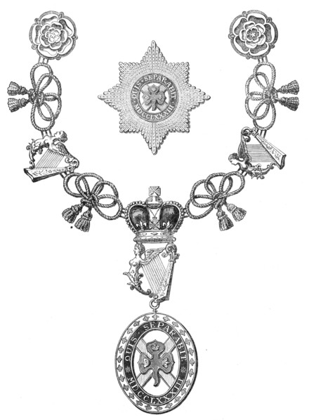 Visit of the Prince and Princess of Wales to Ireland: [regalia]... of a Knight of St. Patrick, 1868. Creator: Unknown.