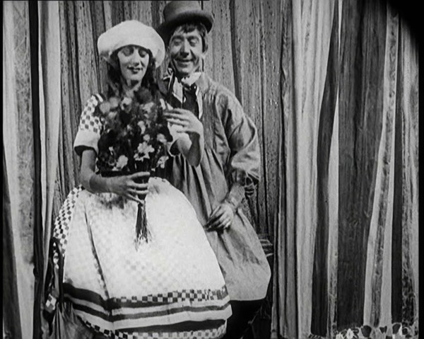 Gertrude Lawrence and Herbert Mundin Dressed as Country Types and Performing for the Camera, 1922. Creator: British Pathe Ltd.