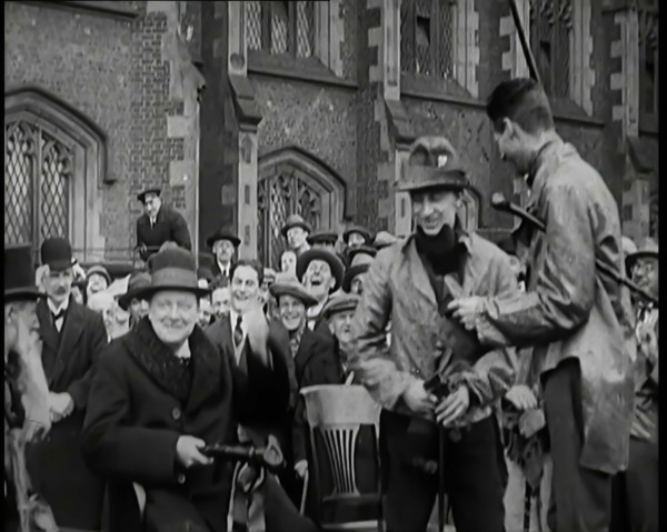 Winston Churchill, Chancellor of the Exchequer, Being Presented With an Irish Cap in Front..., 1926. Creator: British Pathe Ltd.