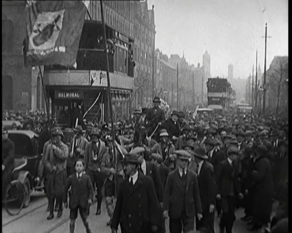Winston Churchill, Chancellor of the Exchequer, Being Taken Through Crowd Filled Streets on..., 1926 Creator: British Pathe Ltd.