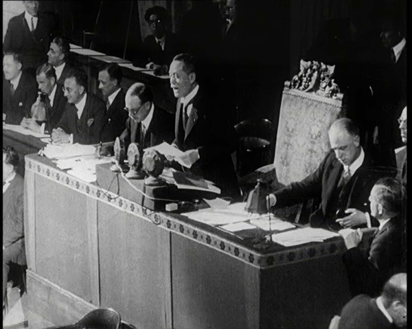 Members of the League of Nations Meeting in Geneva, 1926. Creator: British Pathe Ltd.