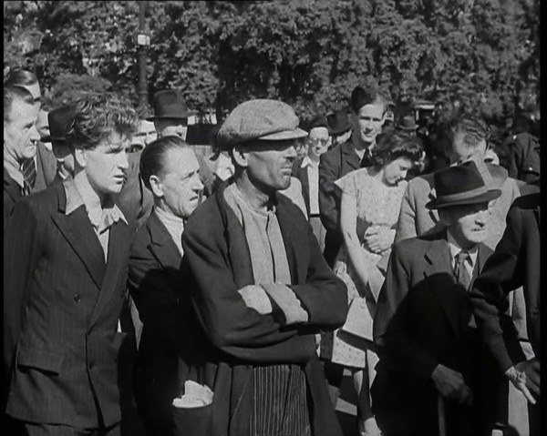 A Variety of Men and Women Listening to a Speaker at Speaker's Corner, Hyde Park, 1938. Creator: British Pathe Ltd.