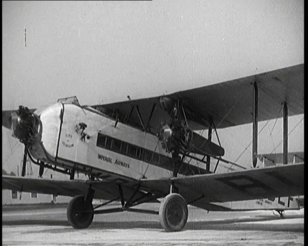 An Imperial Airways Aircraft Taxiing Along the Ground, 1920s. Creator: British Pathe Ltd.