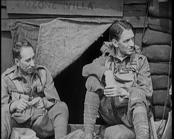 Scene from the Short Silent Feature Film 'Poppies of Flanders'. Two Male Actors Portraying..., 1920s Creator: British Pathe Ltd.