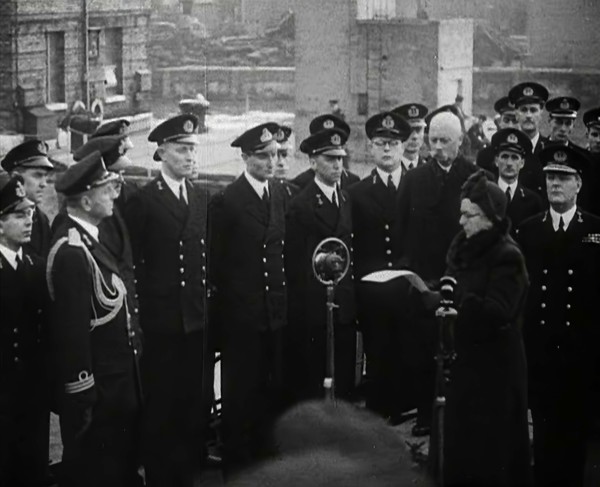 Queen Wilhelmina of the Netherlands Addressing Sailors, 1941. Creator: British Pathe Ltd.