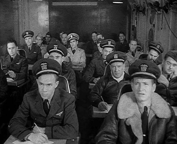 American Flying Boat Pilots Watching a Briefing in Iceland, 1943. Creator: British Pathe Ltd.