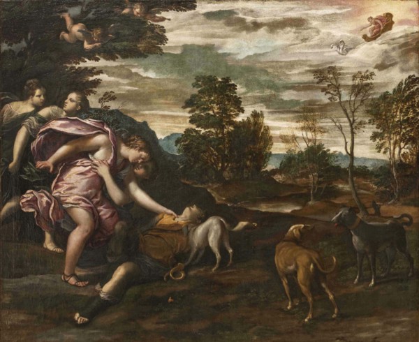 Venus Discovering the Dead Adonis, c1600. Creator: Scarsellino (Scarsella); Ippolito (1551-1620).