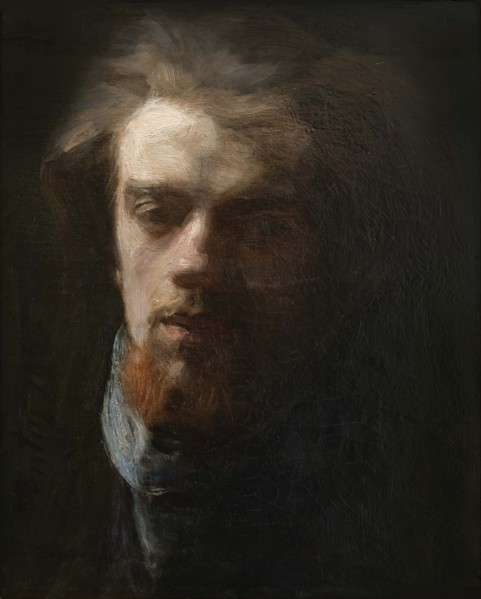 Self-portrait, 1860. Creator: Fantin-Latour; Henri (1836-1904).