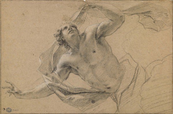 Study for the figure of Zephyr, c1639. Creator: Vouet; Simon (1590-1649).