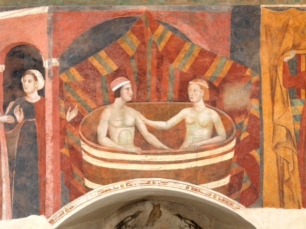 Scene of married life, c1306. Creator: Memmo di Filippuccio (active 1303-1345).