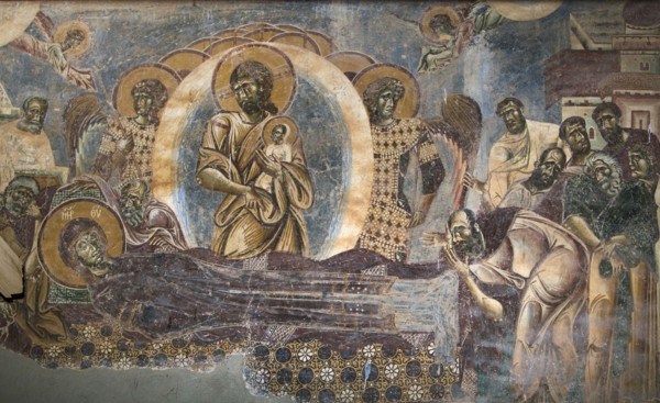 The Dormition of the Virgin, 12th century. Creator: Byzantine Master ().