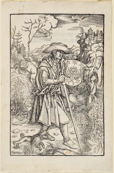 Jean Gerson as a pilgrim, before 1502. Creator: Dürer; Albrecht (1471-1528).