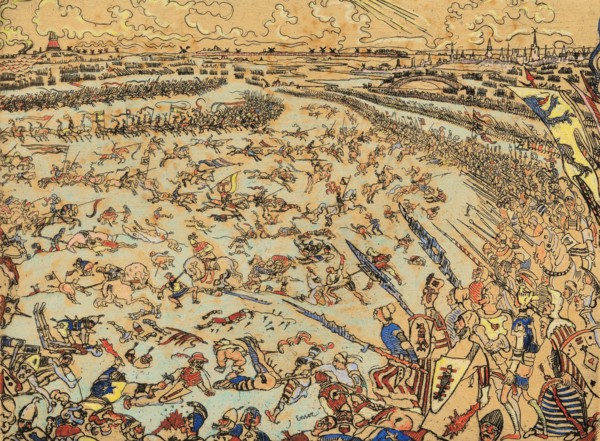 Battle of the Golden Spurs (Bataille des éperons d'or) , 1895. Creator: Ensor; James (1860-1949).