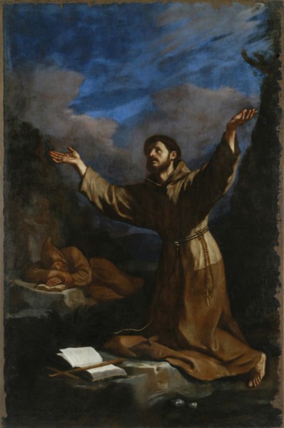 Saint Francis receives the Stigmata, 1633. Creator: Guercino (1591-1666).
