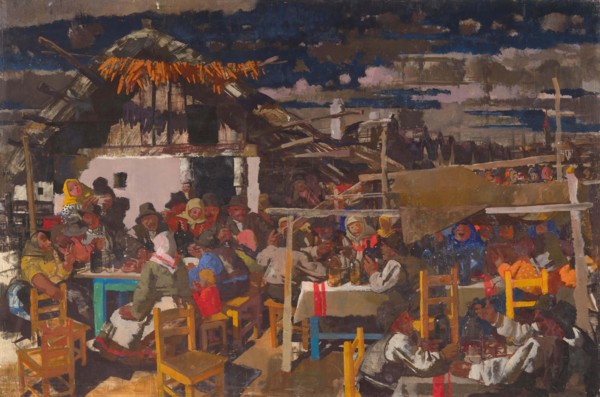 Market kitchen, 1930s. Creator: Aba-Novák; Vilmos (1894-1941).