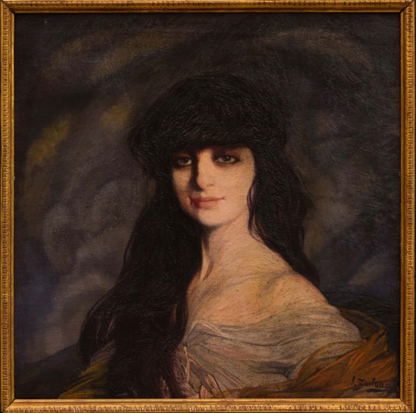 Portrait of Anna-Elisabeth, Comtesse Mathieu de Noailles (1876-1933), 1913. Creator: Zuloaga y Zabaleto; Ignacio (1870-1945).