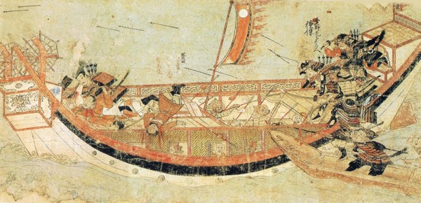 Illustrated Account of the Mongol Invasion (Moko Shurai Ekotoba), Detail: Battle of Koan, c1293. Creator: Anonymous ().