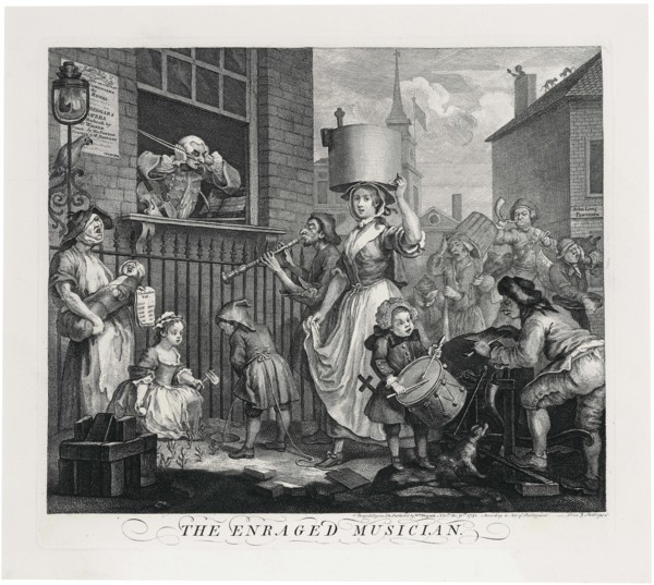 The Enraged Musician, 1740. Creator: Hogarth; William (1697-1764).