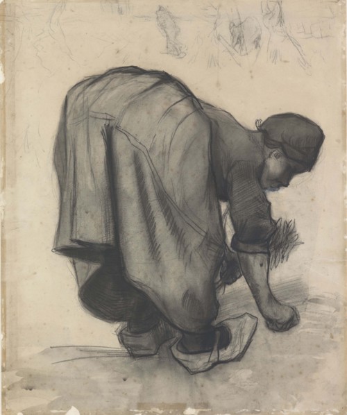 Peasant Woman Gleaning, 1885. Creator: Gogh; Vincent; van (1853-1890).