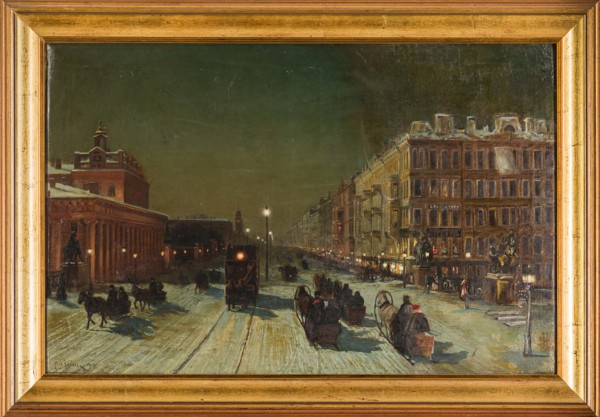 A Street in Saint Petersburg, . Creator: Klever; Juli Julievich (Julius) von; the Elder (1850-1924).