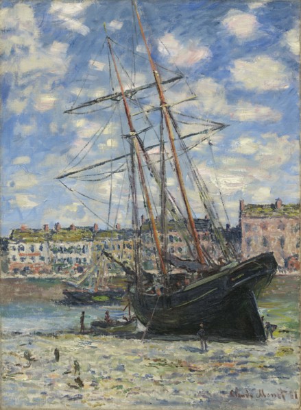 Boat lying at low tide, 1881. Creator: Monet; Claude (1840-1926).