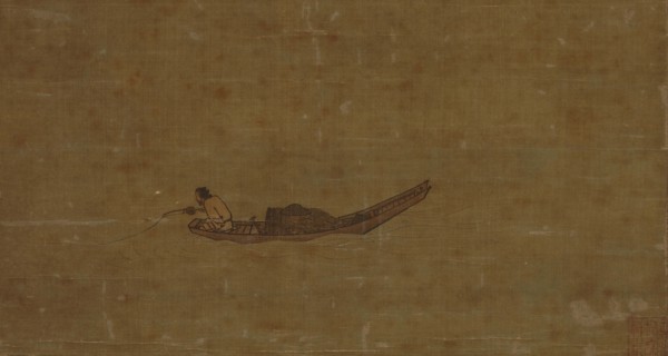Angler on a Wintry Lake. (The oldest known depiction of a fishing reel), 1195. Creator: Ma Yuan (1160-1225).