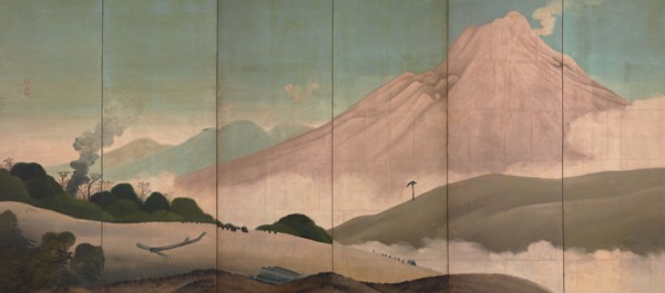 Mount Asama, 19th century. Creator: Aodo; Denzen (1748-1822).