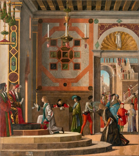 Ambassadors depart (The Legend of Saint Ursula), c1495. Creator: Carpaccio; Vittore (1460-1526).