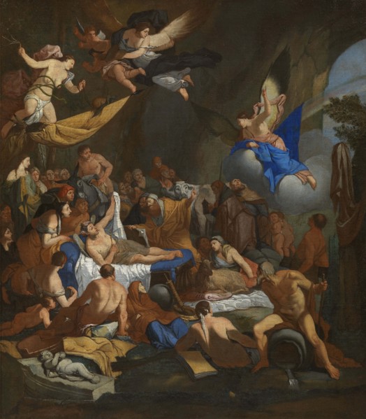 Iris in the Kingdom of Hypnos, c 1670. Creator: Carpioni; Giulio (1613-1678).
