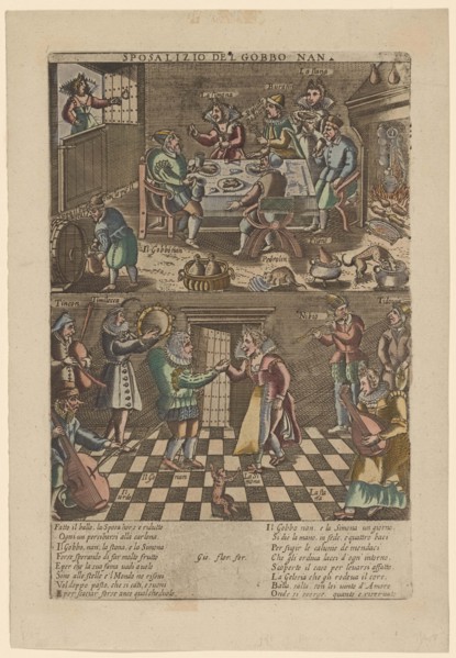 Sposalizio del gobbo nan (The Wedding of the Hunchback) , c1535-1540. Creator: Floreani; Giovanni (1486-1540).