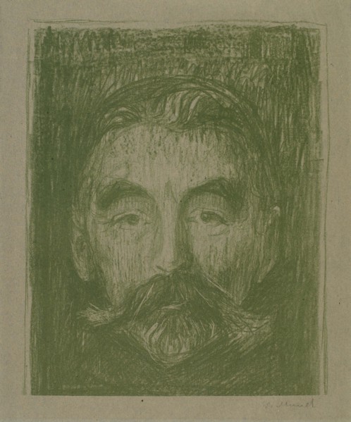 Portrait of Stéphane Mallarmé (1842-1898), 1897. Creator: Munch; Edvard (1863-1944).