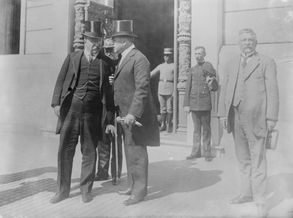 Roosevelt & Minister Morgan, Rio Janeiro, 1913. Creator: Bain News Service.