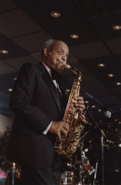 Benny Carter, The Jazz Inn Party All Star Big Band, Nordwijk, Netherlands, 1989. Creator: Brian Foskett.