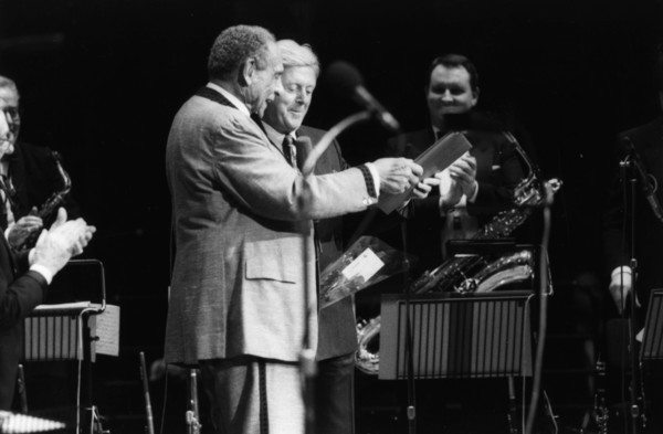 Edmundo Ross and Orchestra, Michael Aspel, 1994. Creator: Brian Foskett.