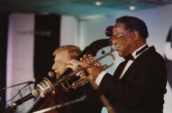 Clark Terry and Red Mitchell, Jazz Inn Party, Nordwijk, Netherlands, 1989. Creator: Brian Foskett.