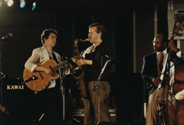Eddie Jones, Howard Alden, Scott Hamilton, Newport Festival Allstars, North Sea Jazz Festival, 1992 Creator: Brian Foskett.