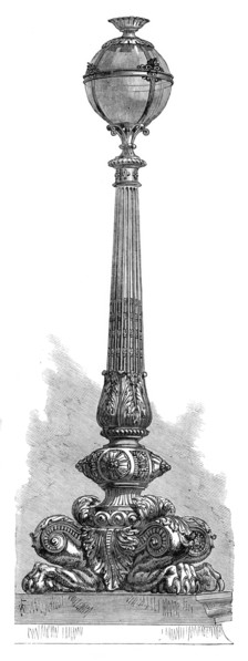 Lamp on the Thames Embankment, 1870. Creator: Unknown.