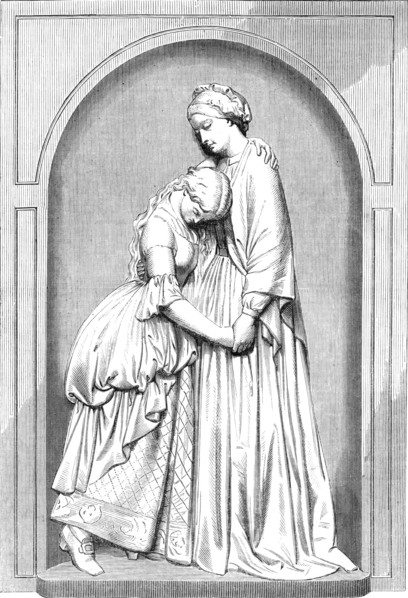 Dinah Consoling Hetty in Prison, by F. J. Williamson, 1870. Creator: Unknown.